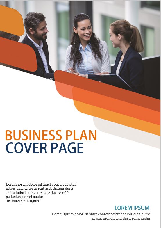 the business plan cover page