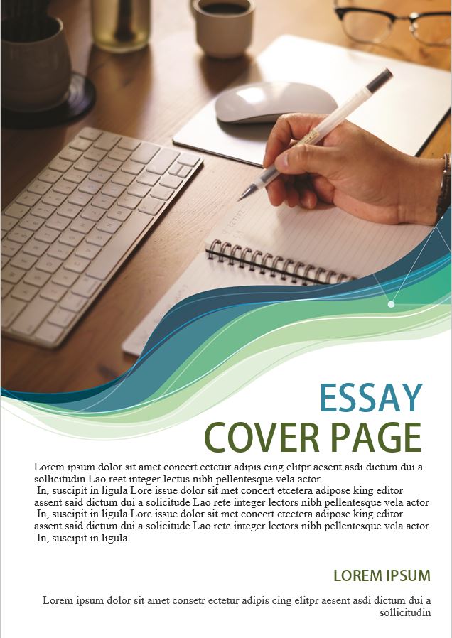 essay cover page word template