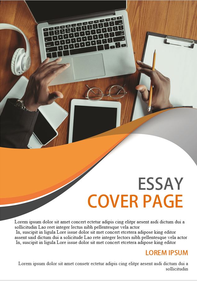college cover page for essay