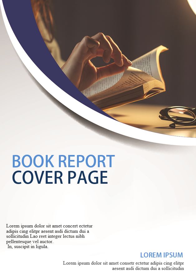 cover page for book report template