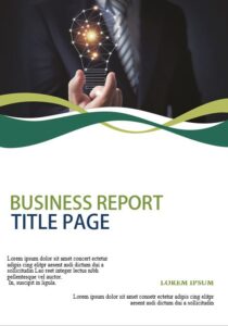 9+ Best FREE Business Report Title Page Template in MS Word & PDF