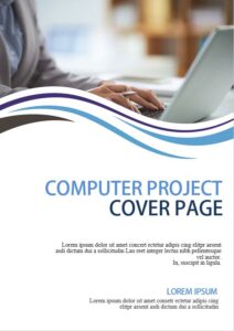 computer assignment front page design