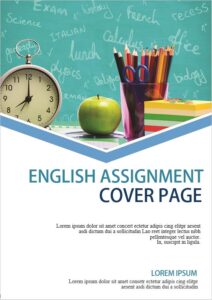 english assignment front page design for college students