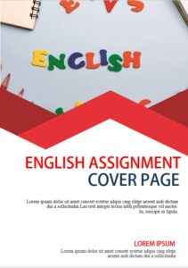 front page of assignment english