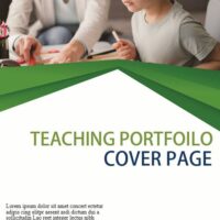 Printable Teaching portfolio cover page Template 4