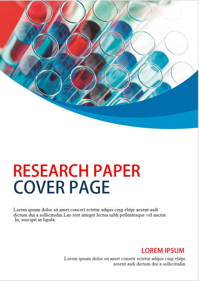 cover page on a research paper