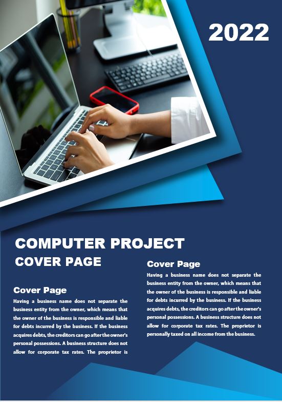 9+ Free Computer Project Cover Page in MS WORD & PDF Format