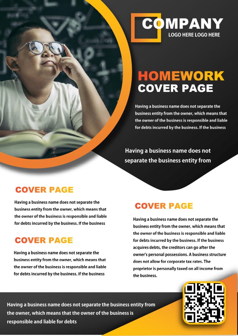 homework cover page pdf