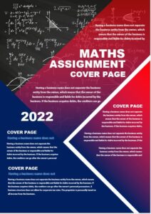 mathematics assignment cover page