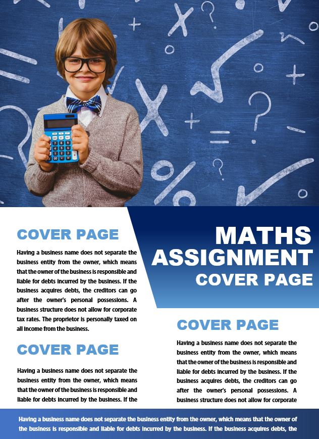 14+Unique Math Cover Page For School, College, Uni in MS Word