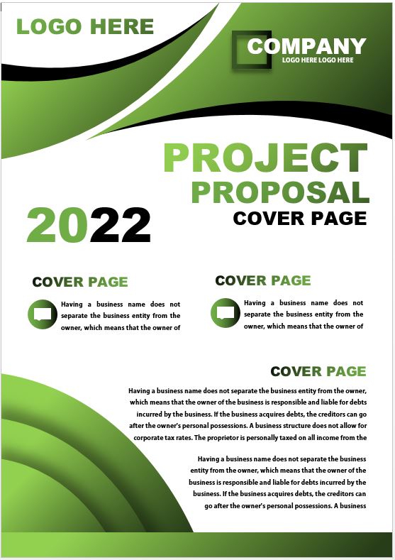 research proposal cover page template word