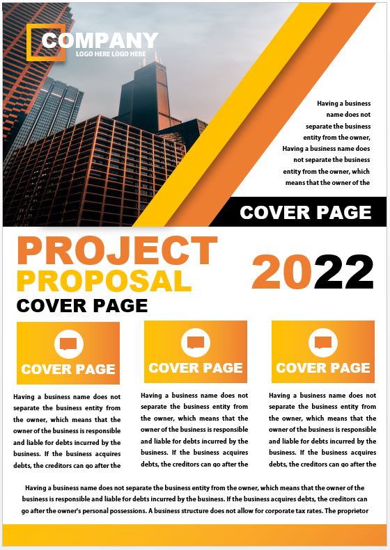 9+ Creative Project Proposal Cover Page Design In MS Word