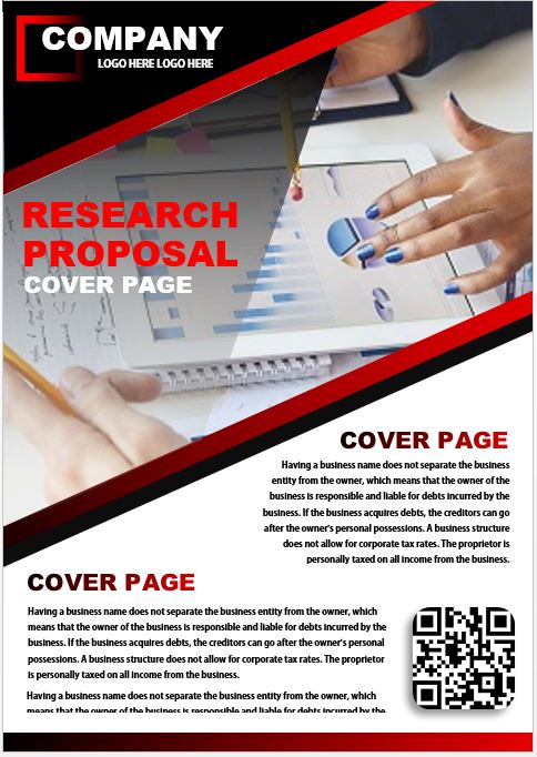 cover page for research assignment