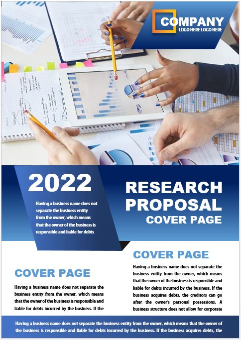 research proposal front page