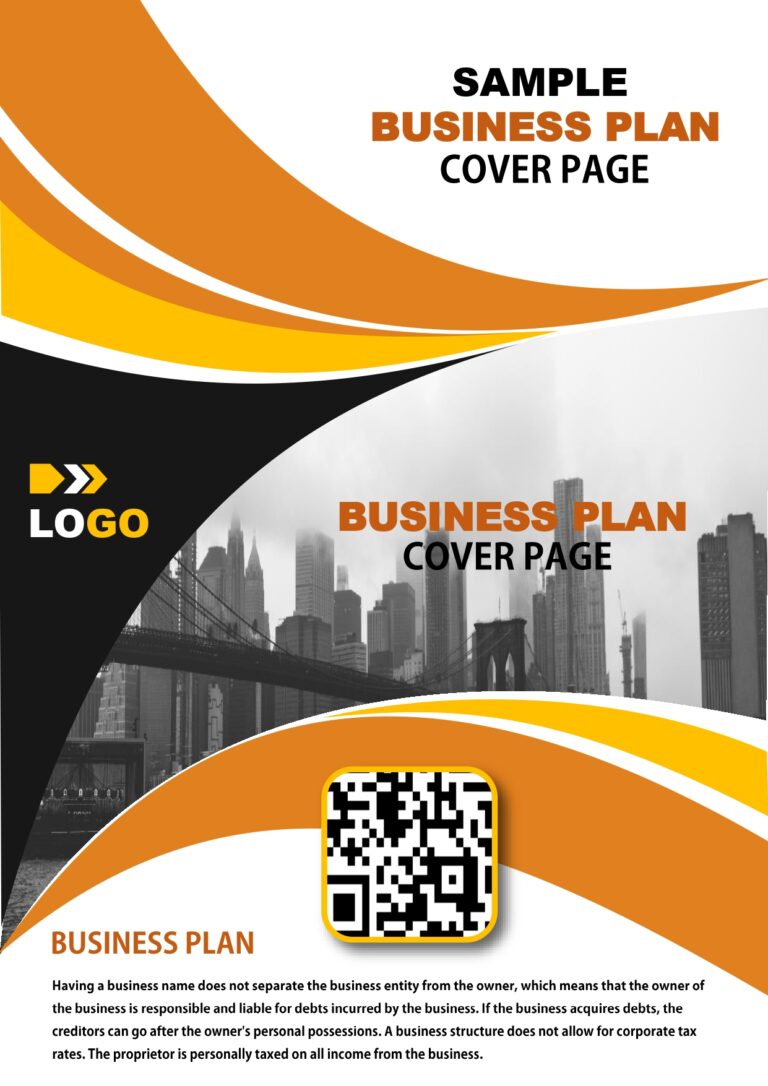 Business Plan Cover Page | FREE Printable Templates