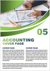 financial accounting assignment front page design