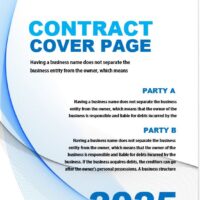 Contract Cover Page 2
