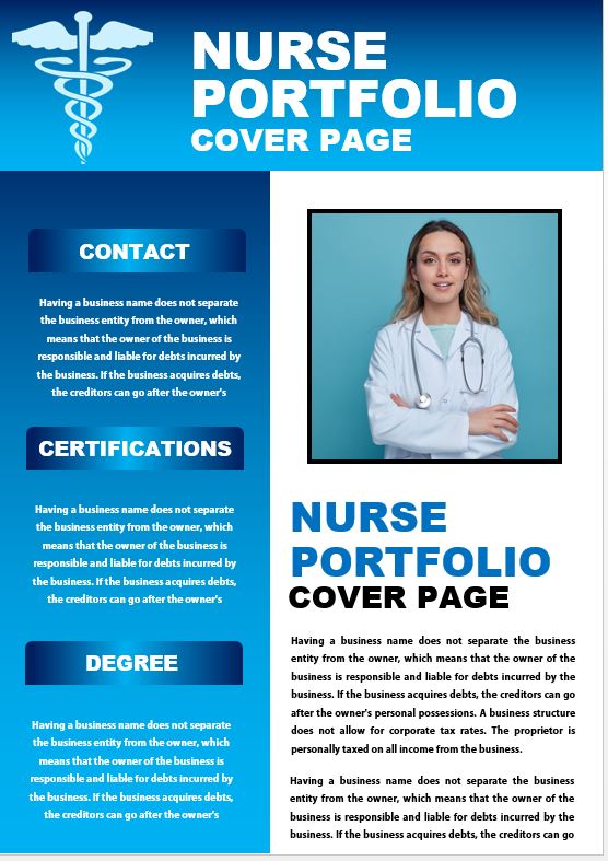 Professional Portfolio Cover Page Examples