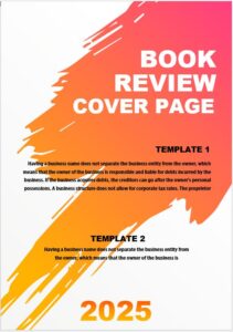 cover page for book review