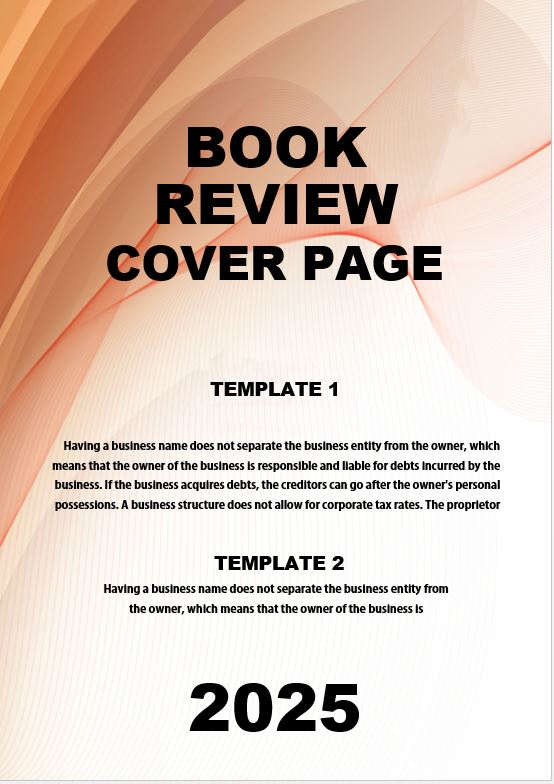 book review cover page ideas