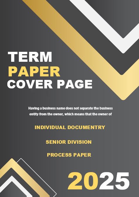 term paper front page format