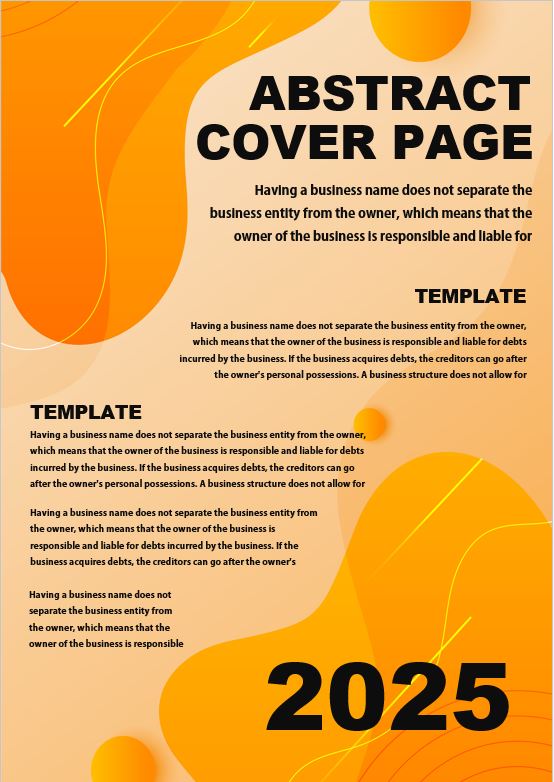 7+ Free Editable Abstract Cover Page Template Design in MS Word