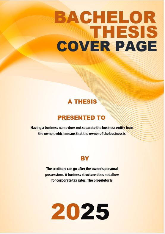 7+ Free Bachelor Thesis Cover Page Template Design in MS Word