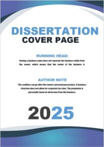 dissertation cover page format