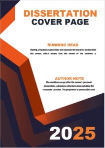 dissertation cover page template word