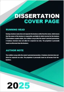 dissertation cover design
