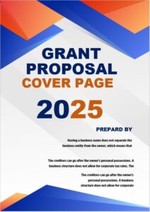 7 Free Grant Proposal Cover Page Template Design In MS Word   Grant Proposal Cover Page 2 212x300 