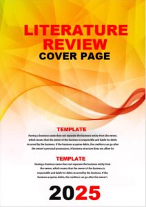 literature review cover page example