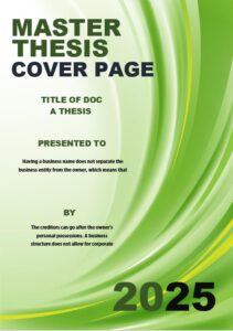 how to make thesis cover page