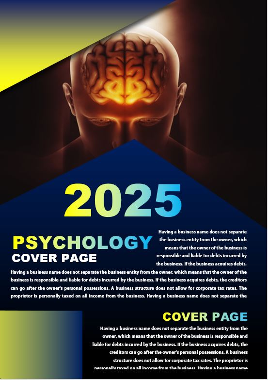 7 Free Editable Psychology Cover Page Template Design In MS Word   Psychology Cover Page 4 