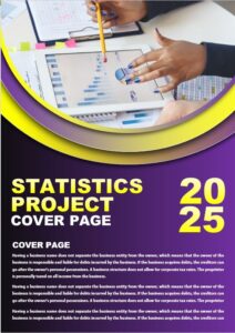 statistics assignment front page design