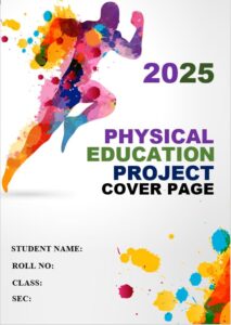physical education project cover page design